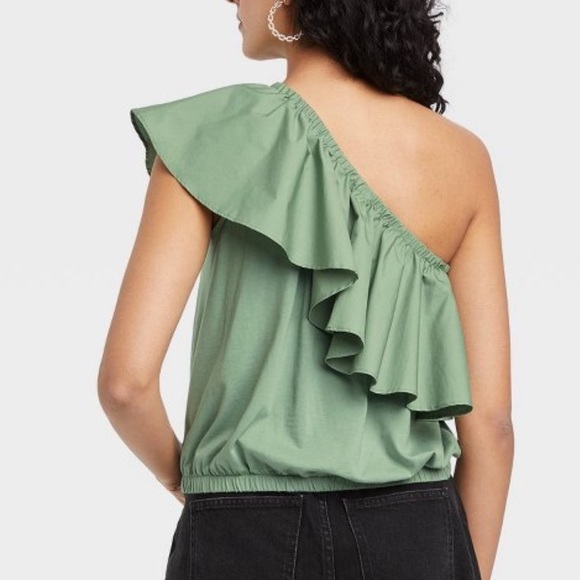 One Shoulder Ruffle Top - Picture 3 of 4